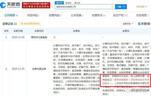 快手電商關聯(lián)公司經(jīng)營范圍新增醫(yī)藥咨詢服務及軟件輔助設備